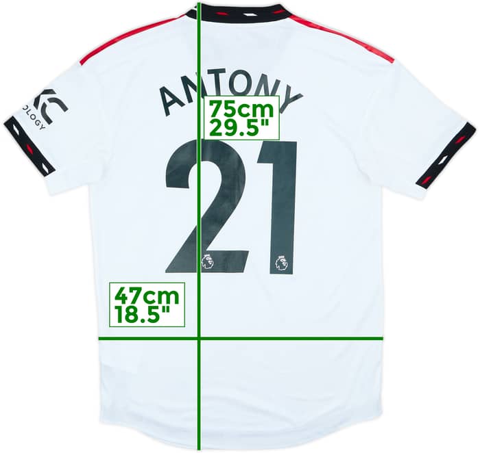 2022-23 Manchester United Authentic Away Shirt Antony #21 - 8/10 - (S)