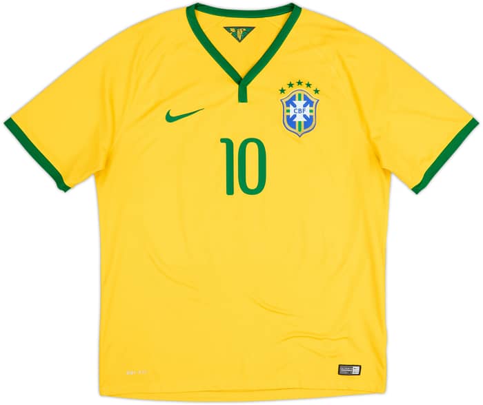 2014-15 Brazil Home Shirt Neymar Jr #10 - 5/10 - (L)