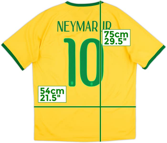 2014-15 Brazil Home Shirt Neymar Jr #10 - 5/10 - (L)