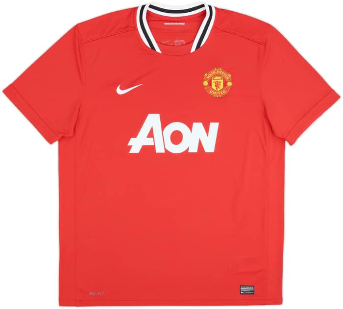 2011-12 Manchester United Home Shirt J.S.Park #13 - 10/10 - (XL)