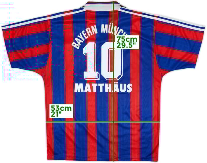 1995-97 Bayern Munich Home Shirt Matthaus #10 - 5/10 - (L)