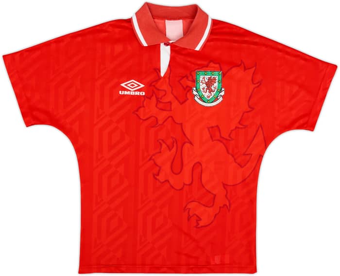 1992-94 Wales Home Shirt - 8/10 - (Y)