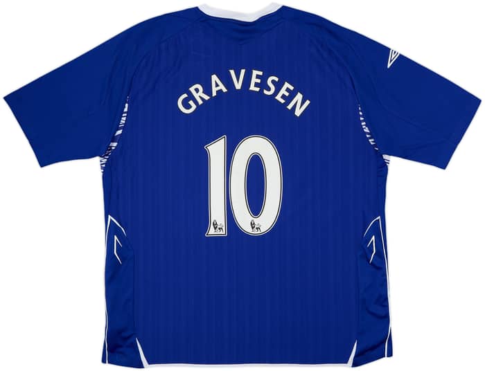 Camiseta de local del Everton 2007-08 Gravesen #10 - 7/10 - (XXL)