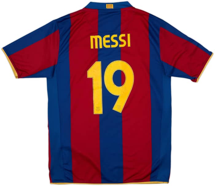 Camiseta de local del Barcelona 2007-08 Messi #19 - 6/10 - (XL.Niños)