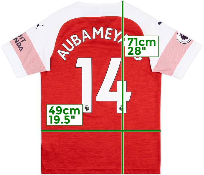 2018-19 Arsenal Home Shirt Aubameyang #14 - 6/10 - (M)