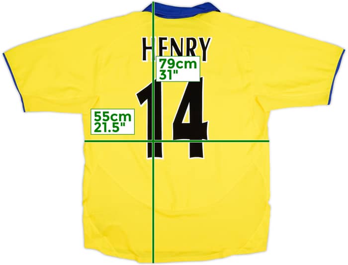 2003-05 Arsenal Away Shirt Henry #14 - 8/10 - (L)