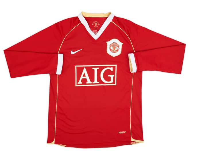 2006-07 Manchester United Home L/S Shirt Ronaldo #7 - 9/10 - (S)