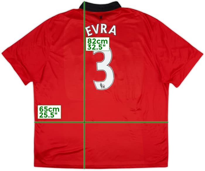 Camiseta de local del Manchester United 2013-14 Evra #3 - 8/10 - (3XL)