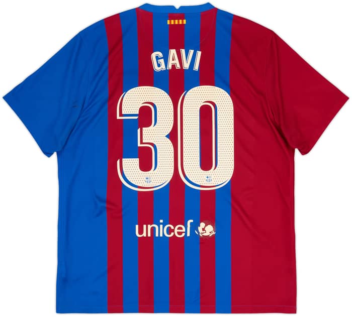 2021-22 Barcelona Home Shirt Gavi #30 - 5/10 - (XL)