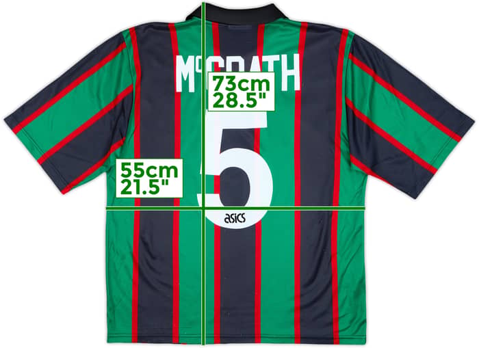 1993-95 Aston Villa Away Shirt McGrath #5 - 7/10 - (L)