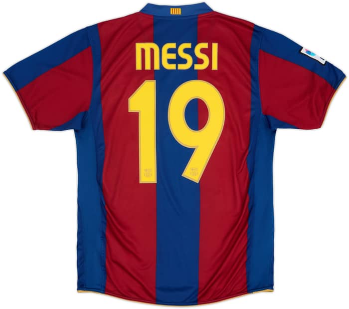 2007-08 Barcelona Home Shirt Messi #19 - 6/10 - (M)