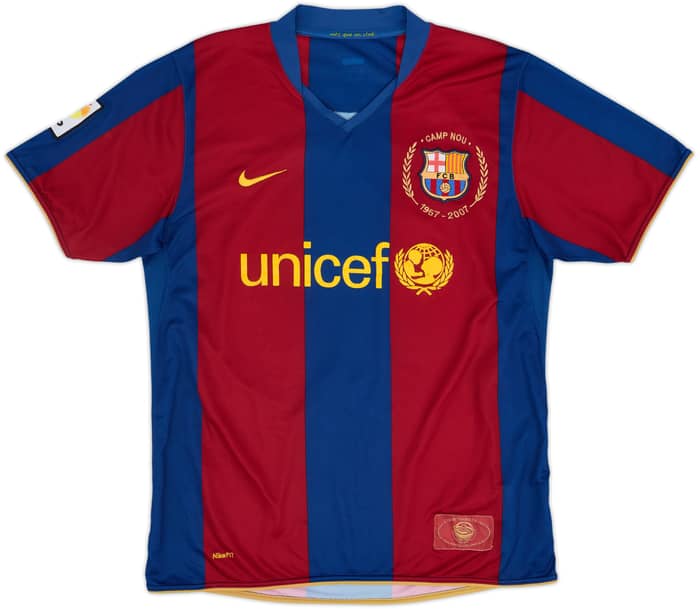 2007-08 Barcelona Home Shirt Messi #19 - 6/10 - (M)