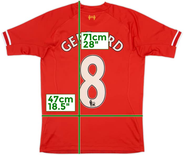 2013-14 Liverpool Home Shirt Gerrard #8 - 8/10 - (S)