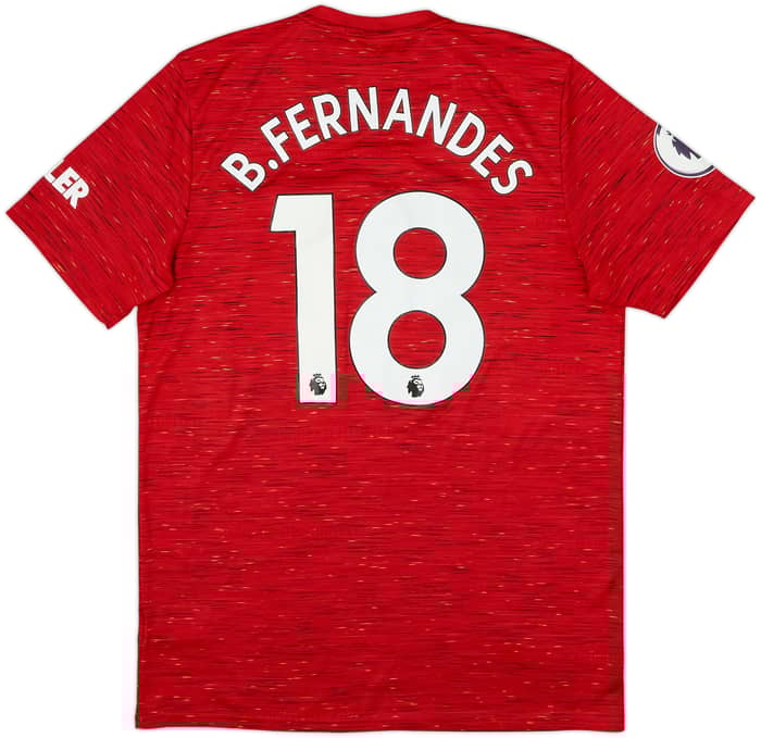 2020-21 Manchester United Home Shirt B.Fernandes #18 - 6/10 - (L)