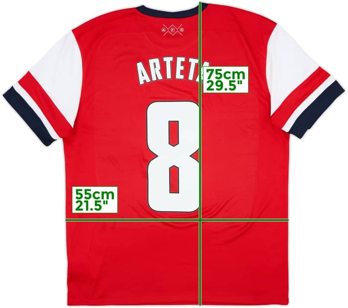 2012-14 Arsenal Home Shirt Arteta #8 - 8/10 - (L)