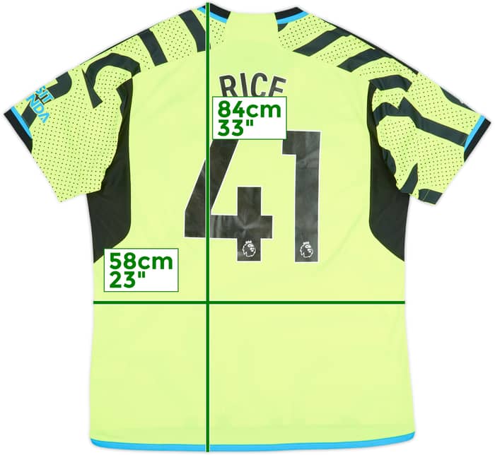 2023-24 Arsenal Away Shirt Rice #41 - 9/10 - (XL)
