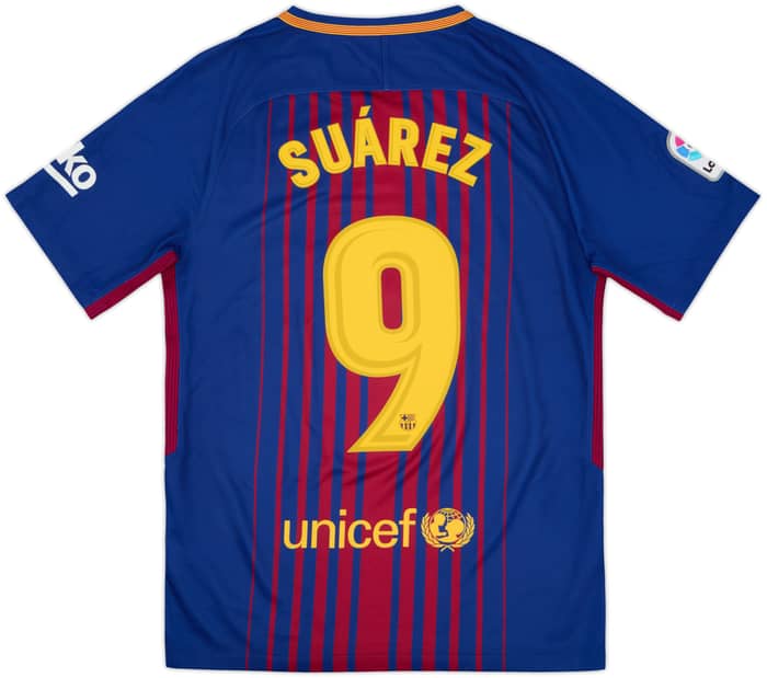 2017-18 Barcelona Camiseta Local Suarez #9 - 10/10 - (S)