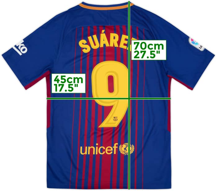 2017-18 Barcelona Camiseta Local Suarez #9 - 10/10 - (S)