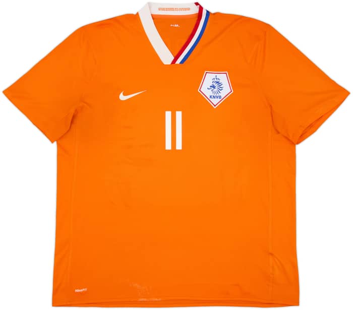2008-10 Netherlands Home Shirt Robben #11 - 6/10 - (XXL)