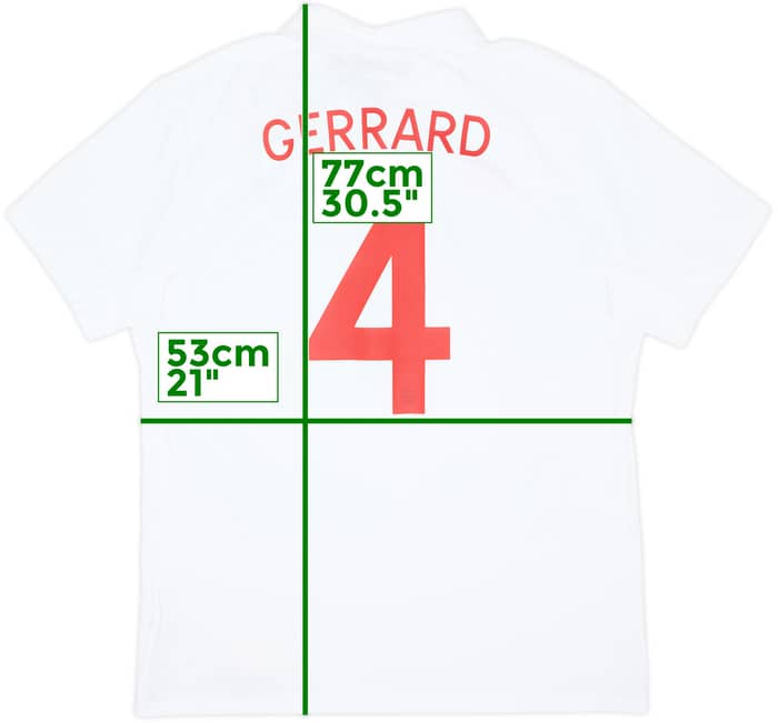 2009-10 England 'South Africa' Home Shirt Gerrard #4 (L)