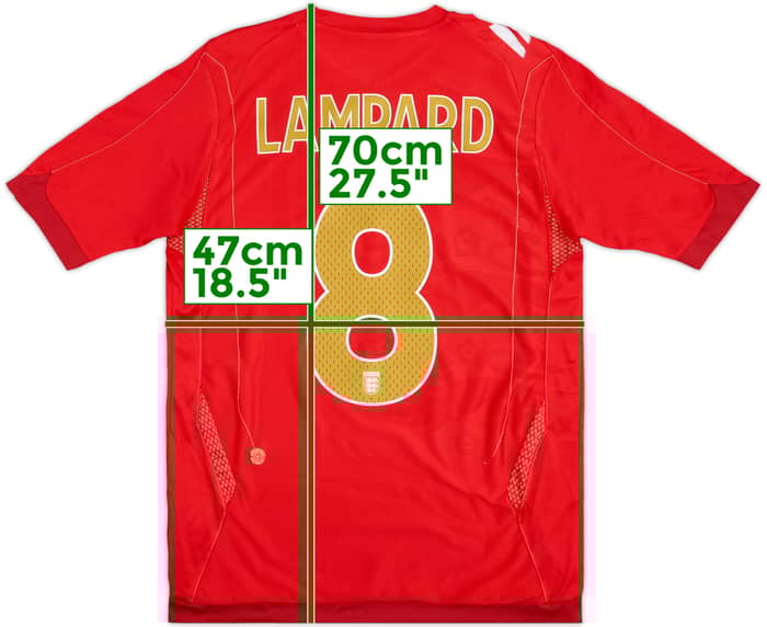 2006-08 England Away Shirt Lampard #8 - 6/10 - (S)