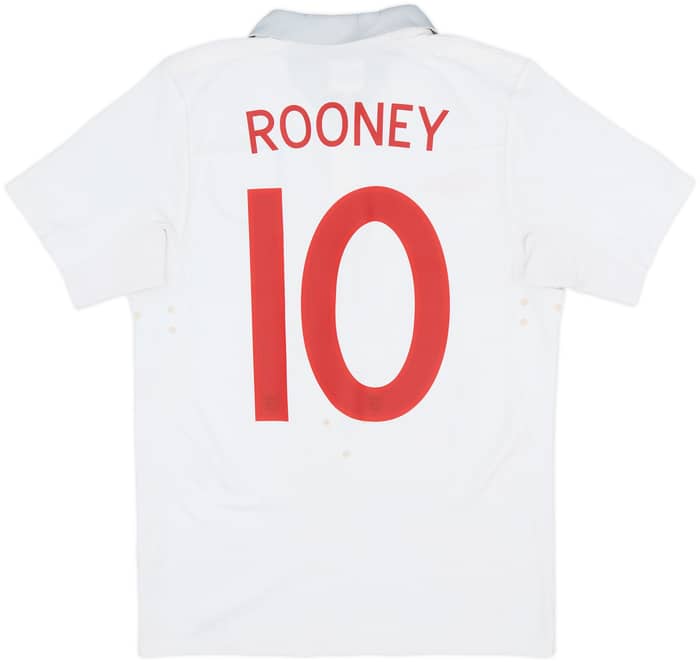 Camiseta de local de England 2009-10 Rooney #10 - 6/10 - (XS)