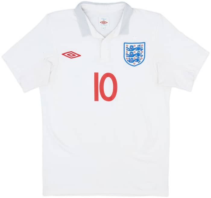 Camiseta de local de England 2009-10 Rooney #10 - 6/10 - (XS)
