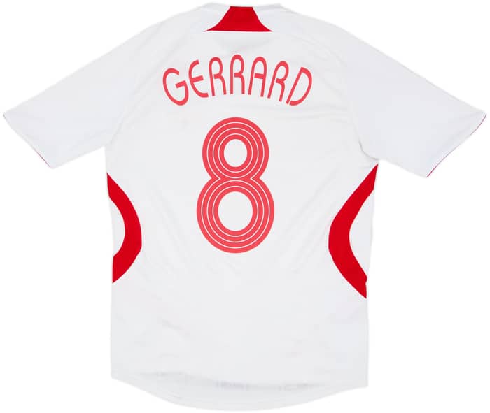2007-08 Camiseta Visitante de Liverpool Gerrard #8 - 6/10 - (S)