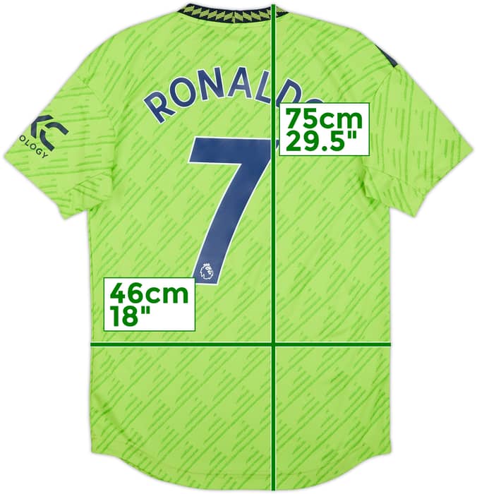 Camiseta auténtica de la tercera equipación del Manchester United 2022-23 Ronaldo #7 (S)