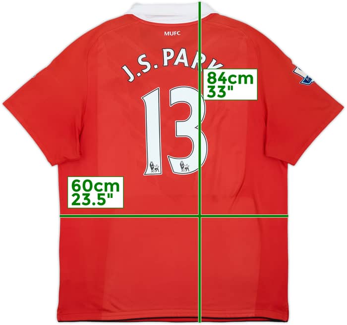 Camiseta de local del Manchester United 2010-11 J.S.Park #13 - 7/10 - (XL)
