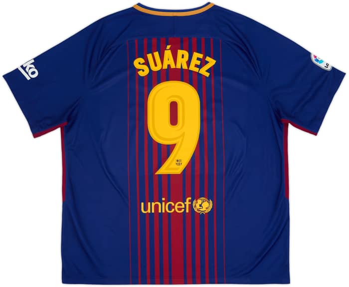 2018-19 Barcelona Home Shirt Suarez #9 - 6/10 - (S)