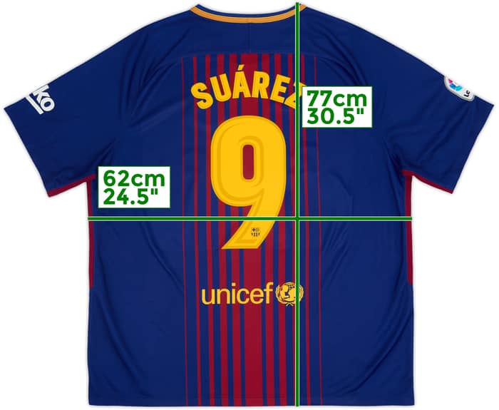 2018-19 Barcelona Home Shirt Suarez #9 - 6/10 - (S)
