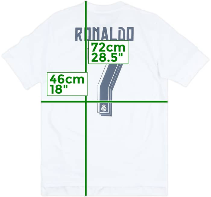2015-16 Real Madrid Home Shirt Ronaldo #7 - 8/10 - (M)