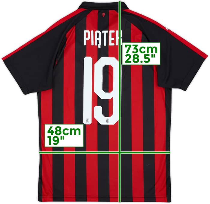 Camiseta de local del AC Milan 2018-19 Piatek #19 - 8/10 - (M)