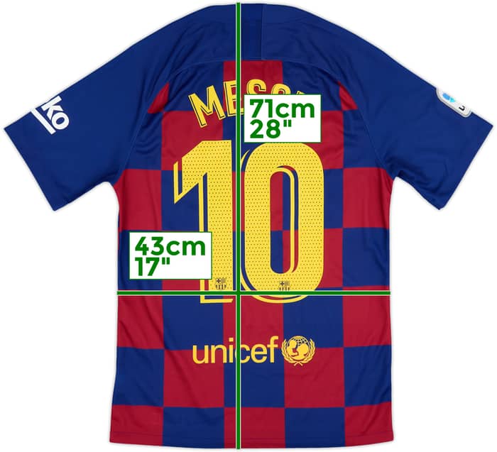 2019-20 Barcelona Home Shirt Messi #10 - 9/10 - (S)
