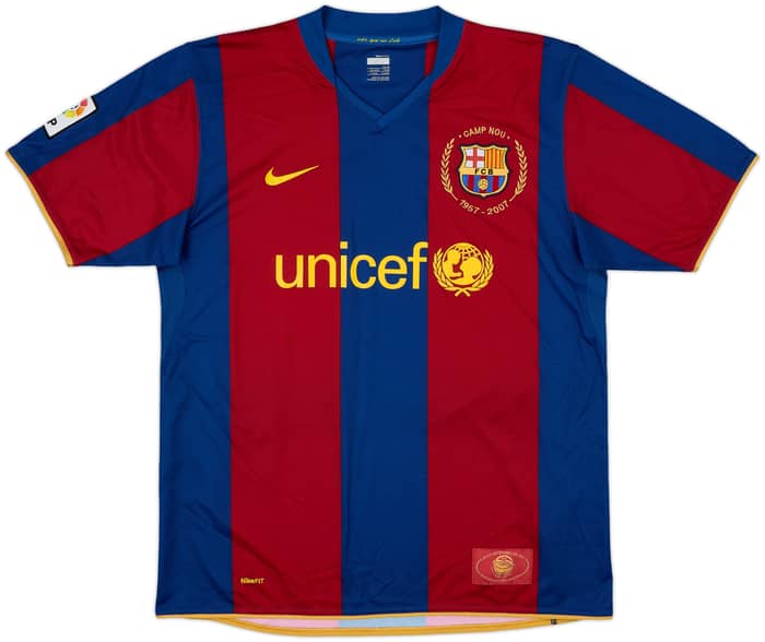 2007-08 Barcelona Home Shirt Ronaldinho #10 - 10/10 - (L)