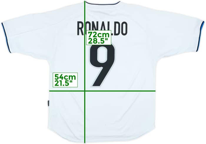 1999-00 Inter Milan Away Shirt Ronaldo #9 - 8/10 - (M)