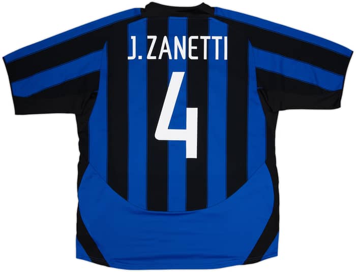 2003-04 Inter Milan Home Shirt J.Zanetti #4 - 8/10 - (XL)