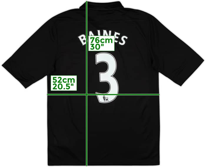 2012-13 Everton Away Shirt Baines #3 - 9/10 - (M)