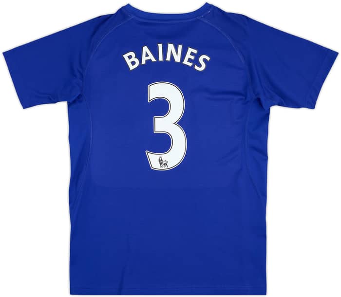 2010-11 Everton Home Shirt Baines #3 - 9/10 - (M)