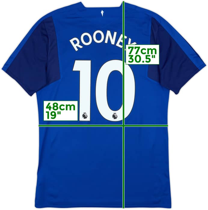 2017-18 Everton Home Shirt Rooney #10 - 8/10 - (L)