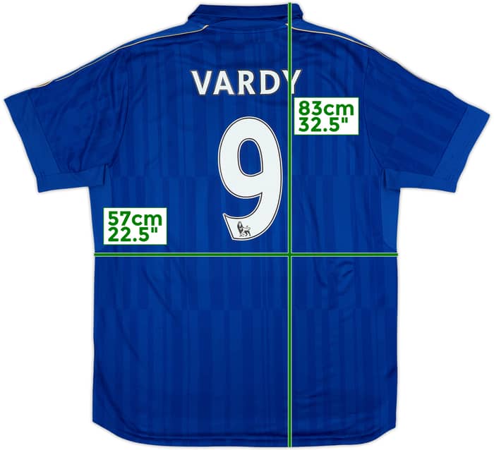 2016-17 Leicester Home Shirt Vardy #9 - 6/10 - (XL)