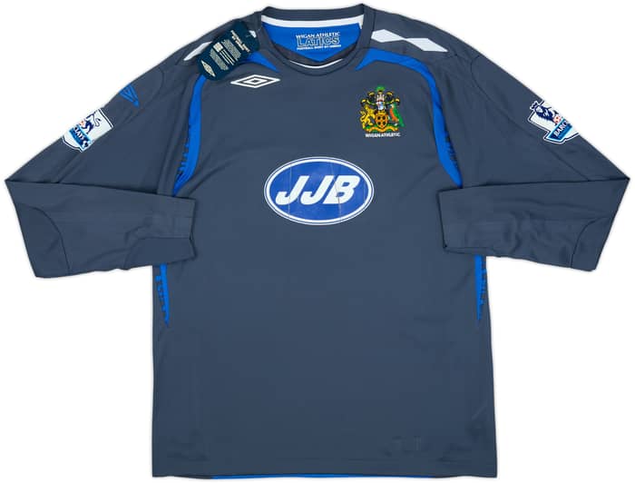 Camiseta de la tercera equipación de manga larga del Wigan Athletic 2007-08 Heskey #9 (L)