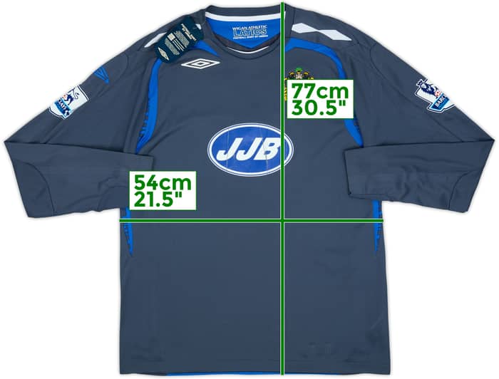 Camiseta de la tercera equipación de manga larga del Wigan Athletic 2007-08 Heskey #9 (L)