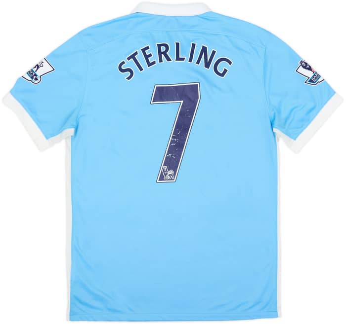 2015-16 Manchester City Home Shirt Sterling #7 - 5/10 - (M)