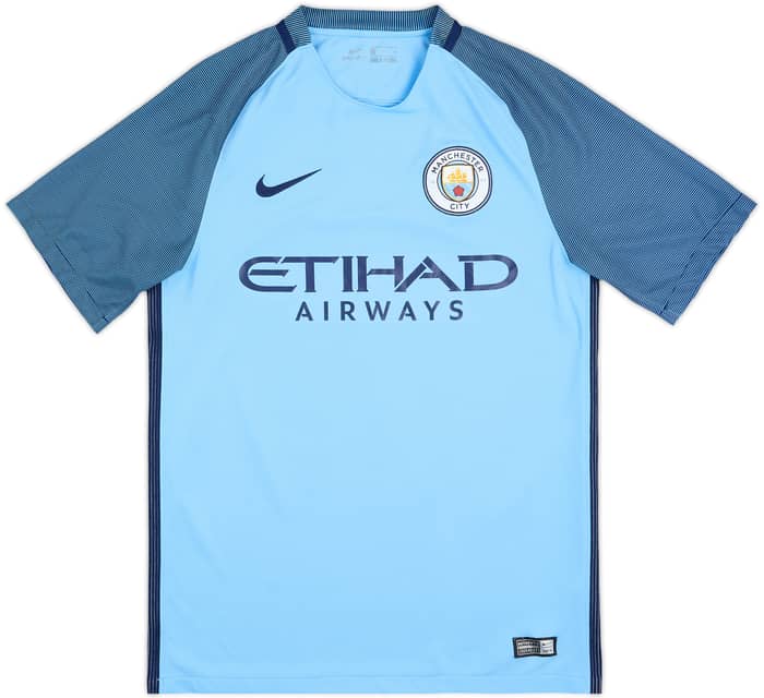 2016-17 Manchester City Home Shirt Kun Aguero #10 - 8/10 - (S)