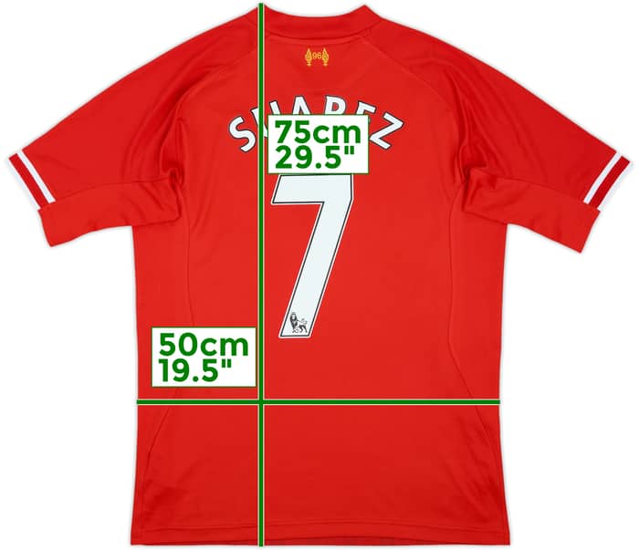 2013-14 Liverpool Home Shirt Suarez #7 - 6/10 - (M)