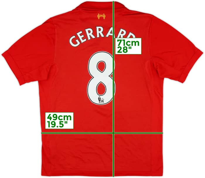 2012-13 Liverpool Home Shirt Gerrard #8 - 6/10 - (M)