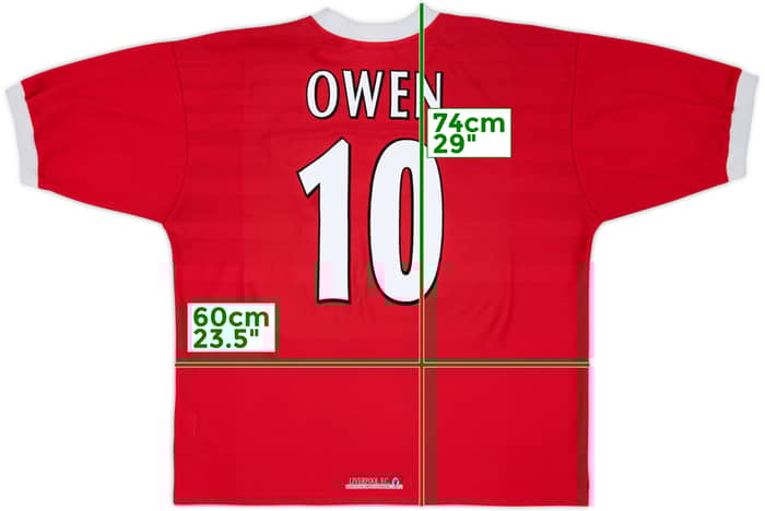 1998-00 Liverpool Home Shirt Owen #10 - 6/10 - (XL)