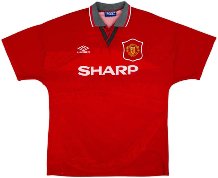 1994-96 Manchester United Home Shirt Beckham #24 - 6/10 - (L)